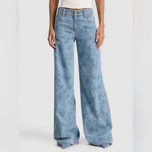 ALICE + OLIVIA Amazing Low-Rise Baggy Paisley Jeans